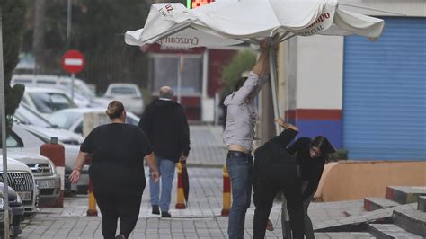 Fotos del temporal de lluvia y viento en Málaga