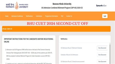 BHU Admission 2024 Second Allotment Results Today At Bhucuet Samarth