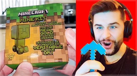 I Bought The Minecraft Mining Kit For Ultra Rare Golden Creeper Youtube