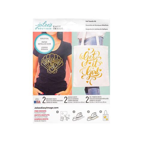 Jolee S Easy Image Iron On Transfer Sheets 8 5 X11 5 Pack Gold Foil Craftonline