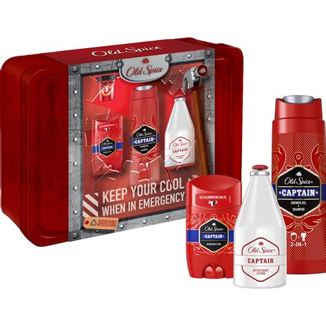 Set Cadou Old Spice Tin Box Captain Deodorant Solid Ml Gel De