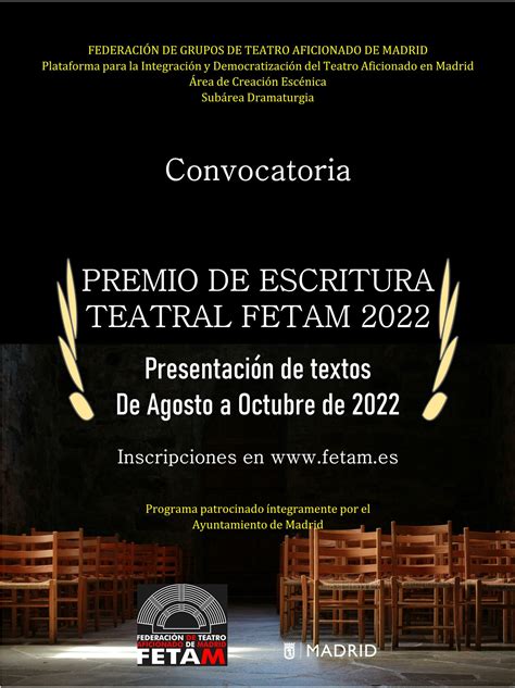 Certamen De Textos Teatrales Fetam Federaci N De Teatro