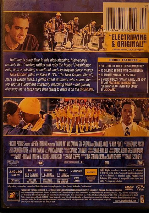 Drumline Dvd 2003 Nick Cannon Zoe Saldana Orlando Jones