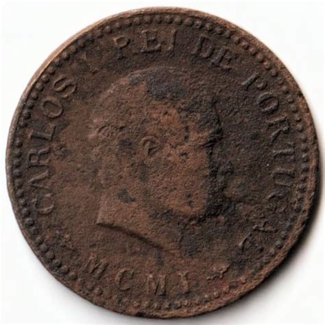 Tanga Copper Coin Of Calcutta Mint Carlos Rei De Portugal