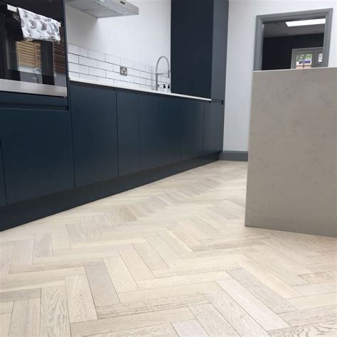 Goodrich Whitened Oak Engineered Parquet Woodpecker Flooring