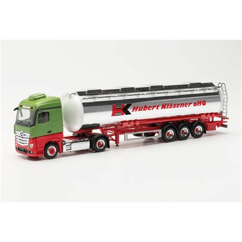 Herpa Mb Actros Stsp Jumbochromtank Sattelzug Hubert Klaesene