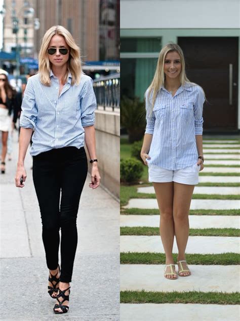 Tendência Camisa listrada Azul e Branco