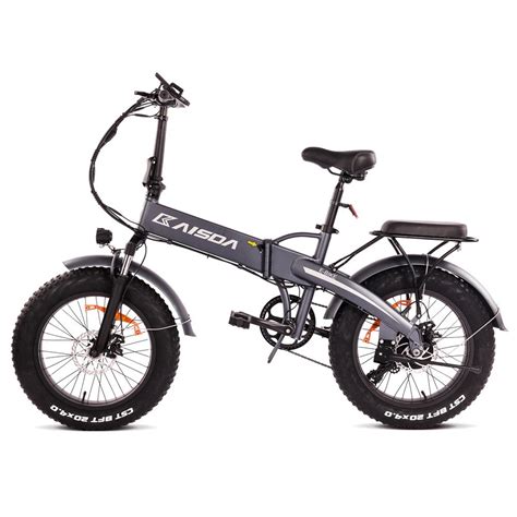 Kaisda K Inch Fat Tire W Folding Electric Moped Bike Grey