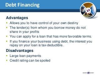 Debt And Equity Financing Advantages And Disadvantages Rrmr Capital