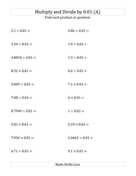 Multiplying Decimals Worksheet Printable Pdf Decimals Worksheet