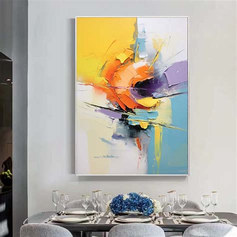 Extra Large Abstract Painting,palette Knife Textured Painting,colors ...