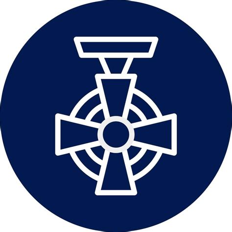 Medal Icon Rounded Blue White Colour Military Symbol Perfect 29046796
