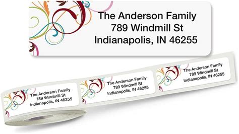 Fantasia Rolled Personalized Return Address Mailing Labels With Dispenser Set Of