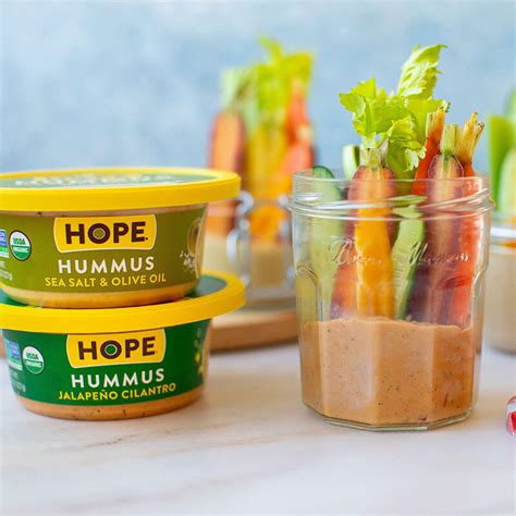 Easy Veggie Hummus Cup Snack Hack Hope Foods