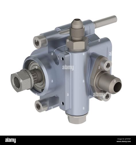 Automotive Steering Pump Assembly Parts 3d Rendering Stock Photo Alamy