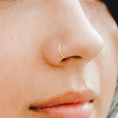 Thin Nose Ring Hoop