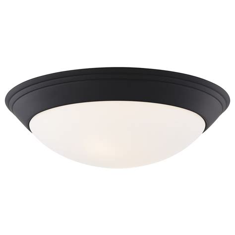 Matte Black Flush Mount Ceiling Light Ceiling 14 Inch Wide 1014 07w