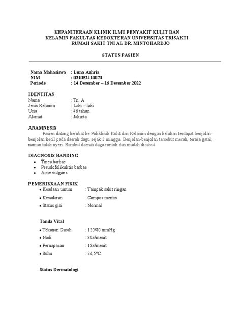 Tinea Barbae Pdf