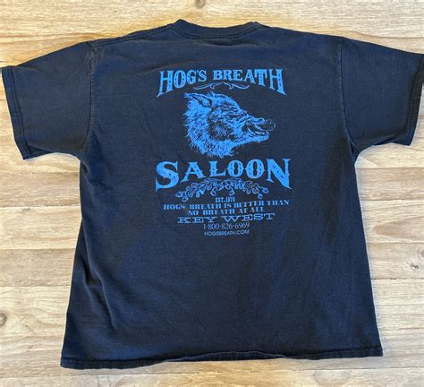 Vintage Hogs Breath Saloon T Shirt Xl Fotl Wash Worn Chest 46” Ebay