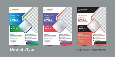 Dental Dentist Clinic Flyer Poster Banner Template 27625479 Vector Art