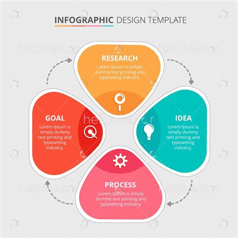 Process infographic template design with 4 steps - Vector Illustration ...