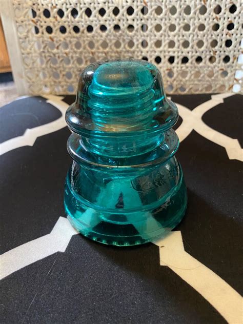 Blue Aqua Hemingray 42 Electrical Glass Insulator Made In Usa Great Condition Ebay