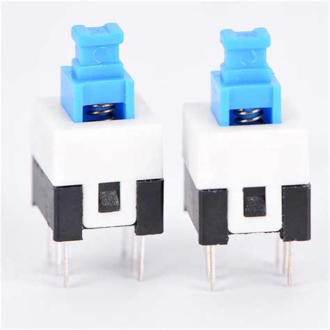 20PCS Lot 7 7mm 6Pin Push Tactile Power Micro Switch Self Lock On Off