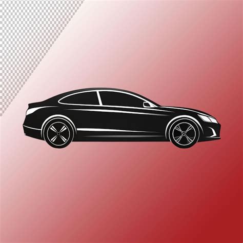 Modern Car Silhouette Vector Illustration Isolated On Transparent