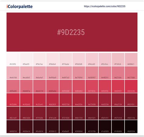 Pantone 201 C Color | Hex color Code #9D2235 information | Hsl | Rgb ...