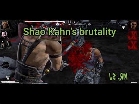 Mortal Kombat mobile 90 En Ru Shao Kahn s brutality Бруталити