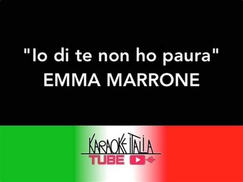 Emma Marrone Io Di Te Non Ho Paura Video Karaoke Base Musicale