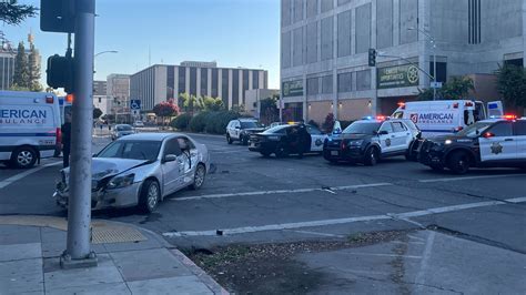 Driver Crashes Into Fresno Police Officer After Running Red Light