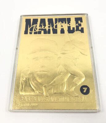 Mickey Mantle Bleachers Kt Gold Card Baseball S All Time Great