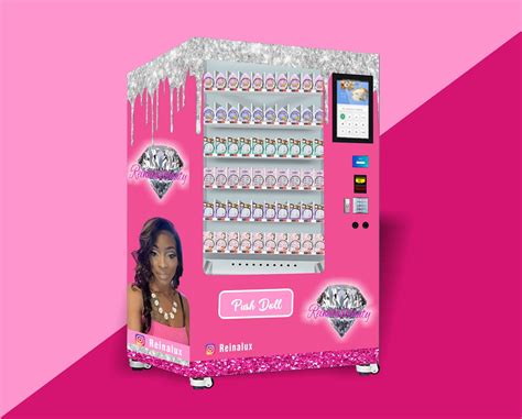 Fake Hair Vending Machine With Pink Wrapping And Touch Screen China