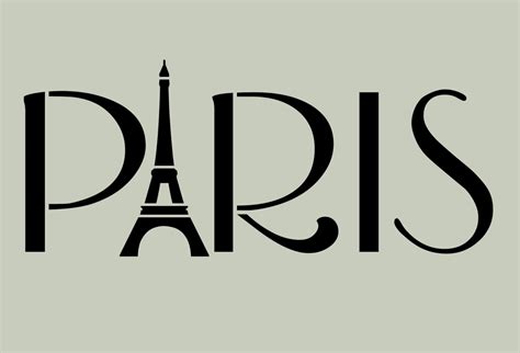 Paris Stencil French Eiffel Tower 10x42 By Artisticstencils Clipart