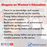 Slogans On Womens Education Unique And Catchy Slogans On Womens