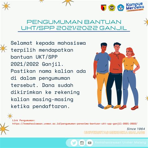 Pengumuman Penerima Bantuan Ukt Spp Ganjil Biro