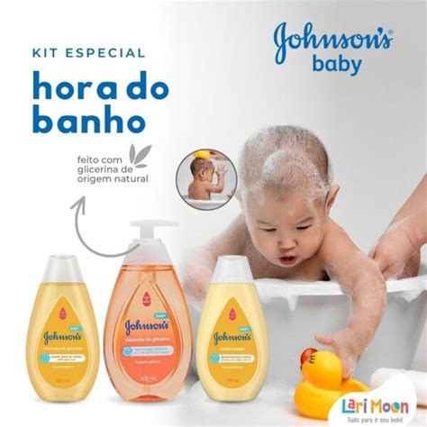 Kit Hora Do Banho Bebê Johnsons Baby Lari Moon