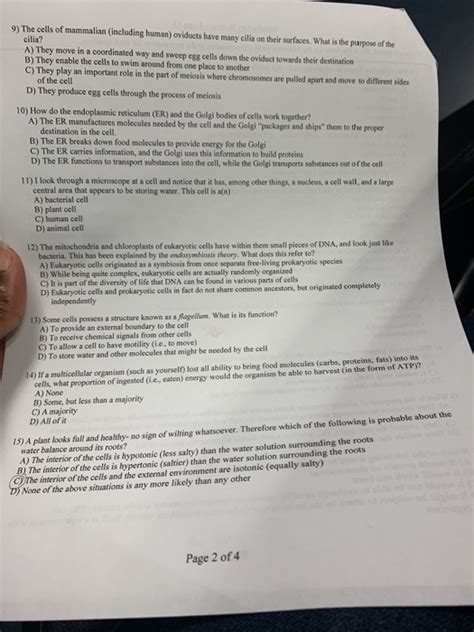 Solved 9) The cells of mammalian (including human) oviducts | Chegg.com 