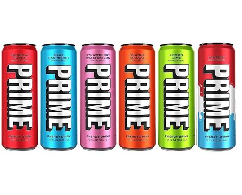 Buy Prime Energy Drink Cans 6 Flavor Variety Pack - 200mg Caffeine ...