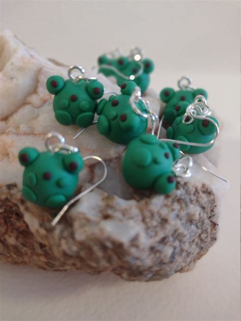 Happy Frogie Earrings Frogs Frog Jewelry Frog Art Clay Etsy