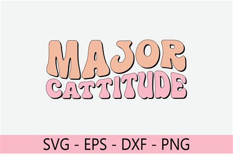 Major Cattitude Retro Svg Design Graphic By Svg King · Creative Fabrica