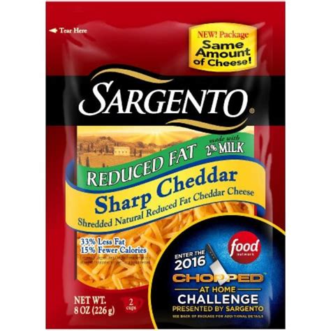 Sargento Reduced Fat Shredded Sharp Cheddar Cheese 8 Oz Ralphs