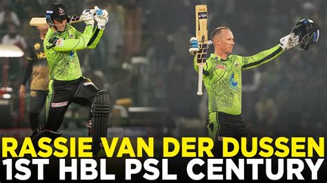 PSL 9 Rassie Van Der Dussen S Fighting Innings 1st Ever HBL PSL