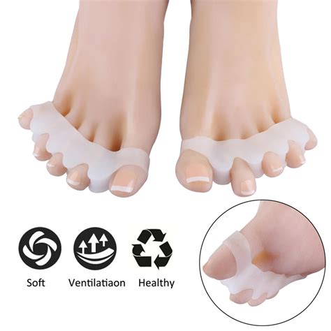 1 Pair 4 Holes Silicone Pedicure Foot Care Pedicure Tool For Legs