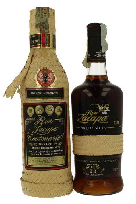 Lot Of 2 Zacapa Rum 2x70cl Centenario 23 Black Label 23 Solera