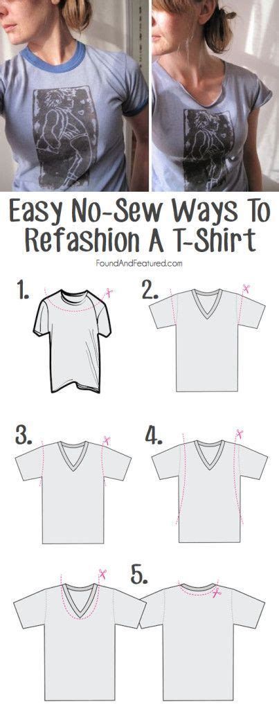 33 Clever Ways To Refashion Your Clothes Shirt Makeover T Shirt Diy