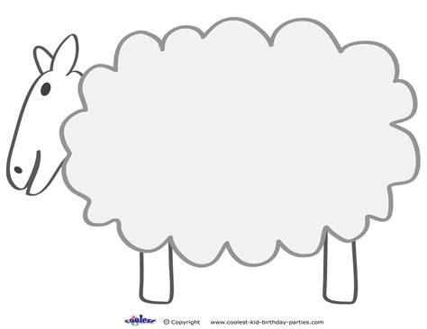 Printable Sheep Pattern Cut Out Sketch Coloring Page