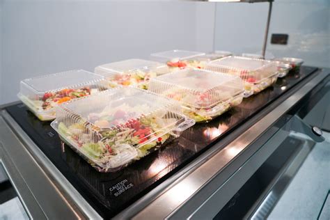 Cold Food Display Square Glass Hot Food Display JK SHD Frost Tech