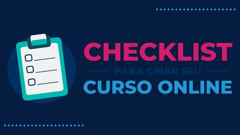 Checklist Para Criar Seu Curso Online